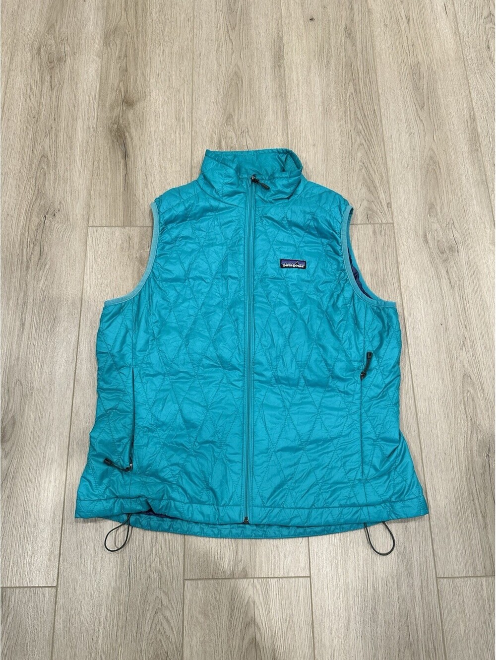 Patagonia Nano Puffer Vest Quilt Full Zip Primaloft Women’s Size Large Green